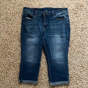 Time and Tru Classic Blue Denim Capris Jeans